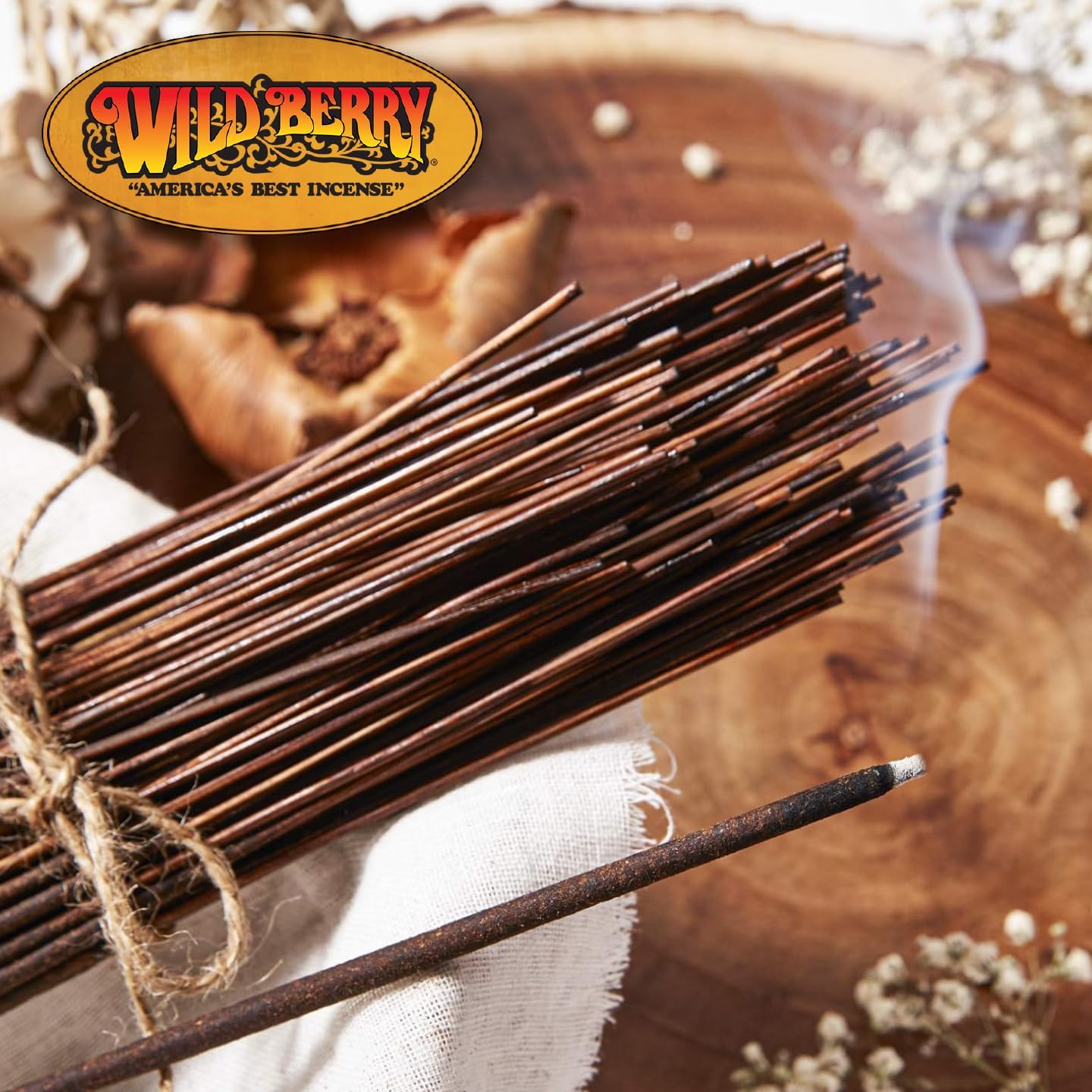 Wild Berry Incense Sticks - Patchouli - Classic Fragrance with Jasmine and Cedar Wood - Hand Dipped in the USA (100 Count)