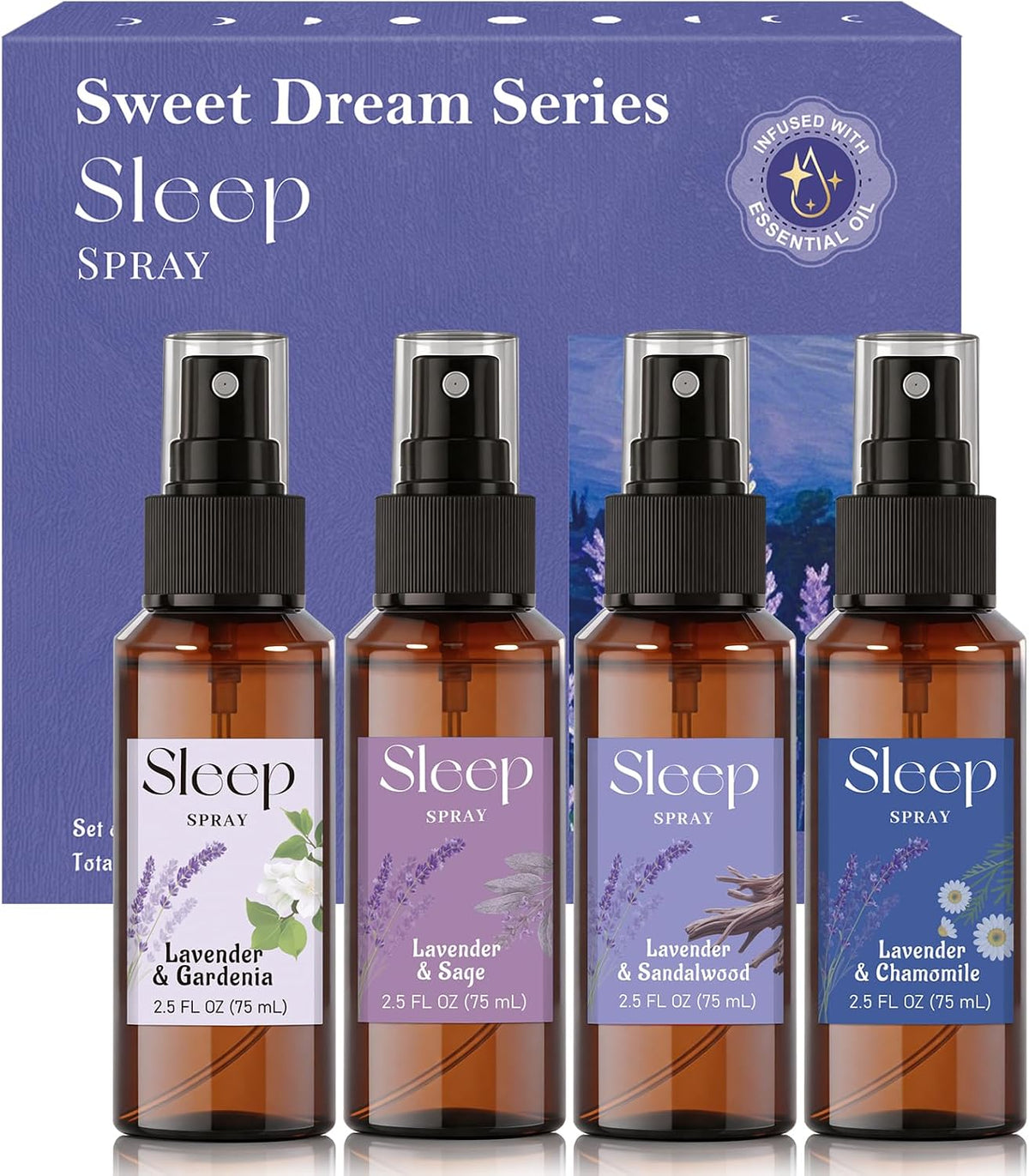 STRN Sleep Spray with Lavender Essential Oil, Pillow Spray, 2.5 FL OZ * 4
