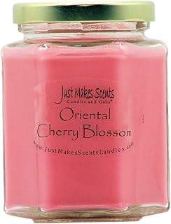 Oriental Cherry Blossom Scented Blended Soy Candle by Just Makes Scents
