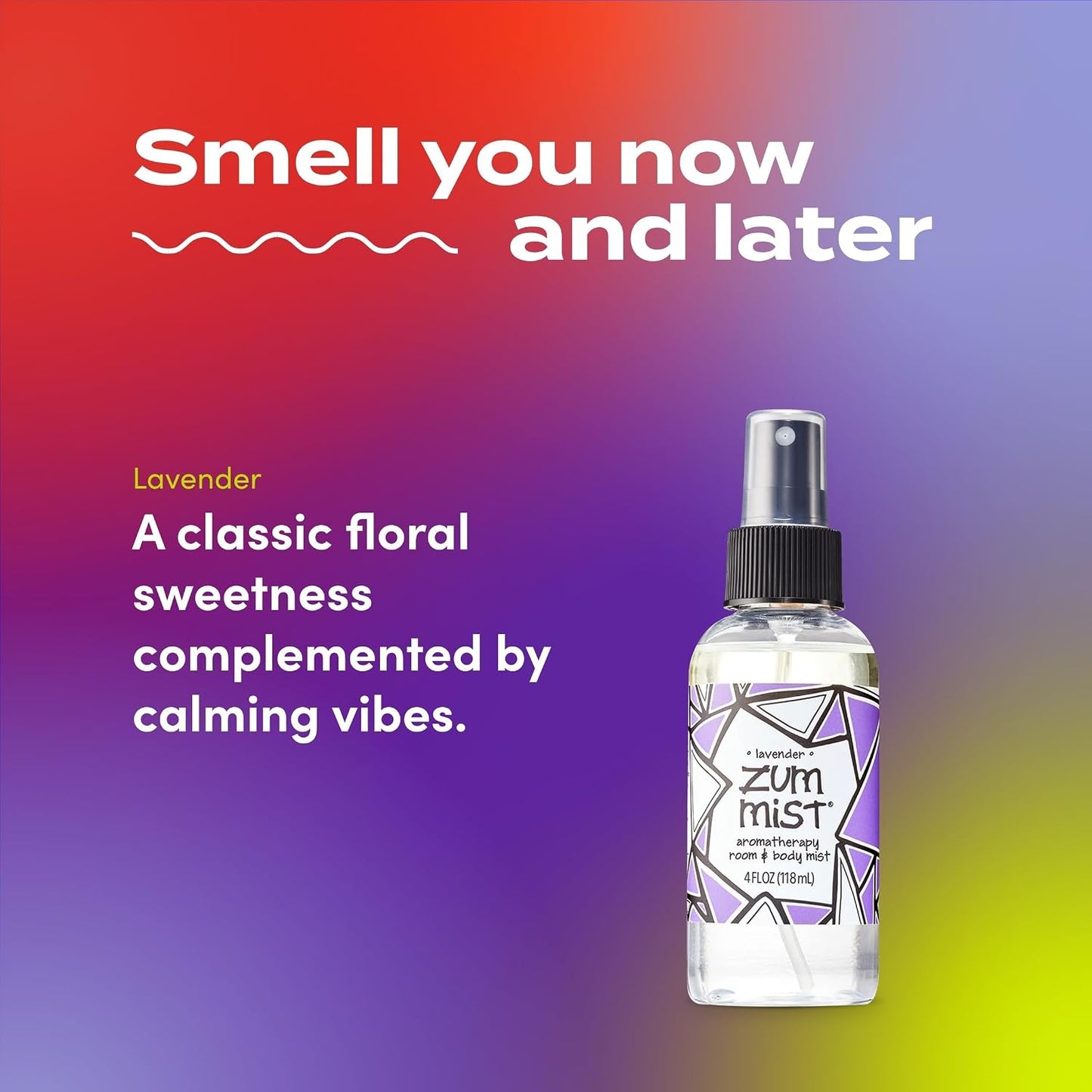 Indigo Wild Zum Mist Room & Body Spray - Aromatherapy Essential Oil Spray - Natural Body Mist & Room Spray - Lavender Scent - 4 fl oz (2 Pack)