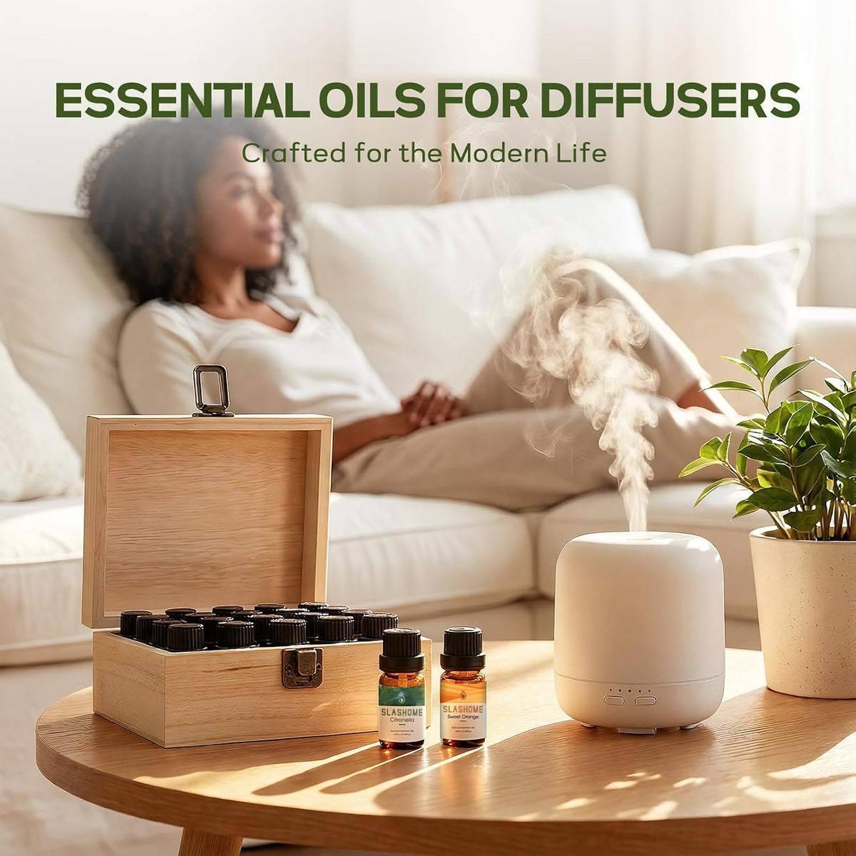 slashome Water Soluble Essential Oils Set for Diffusers for Home