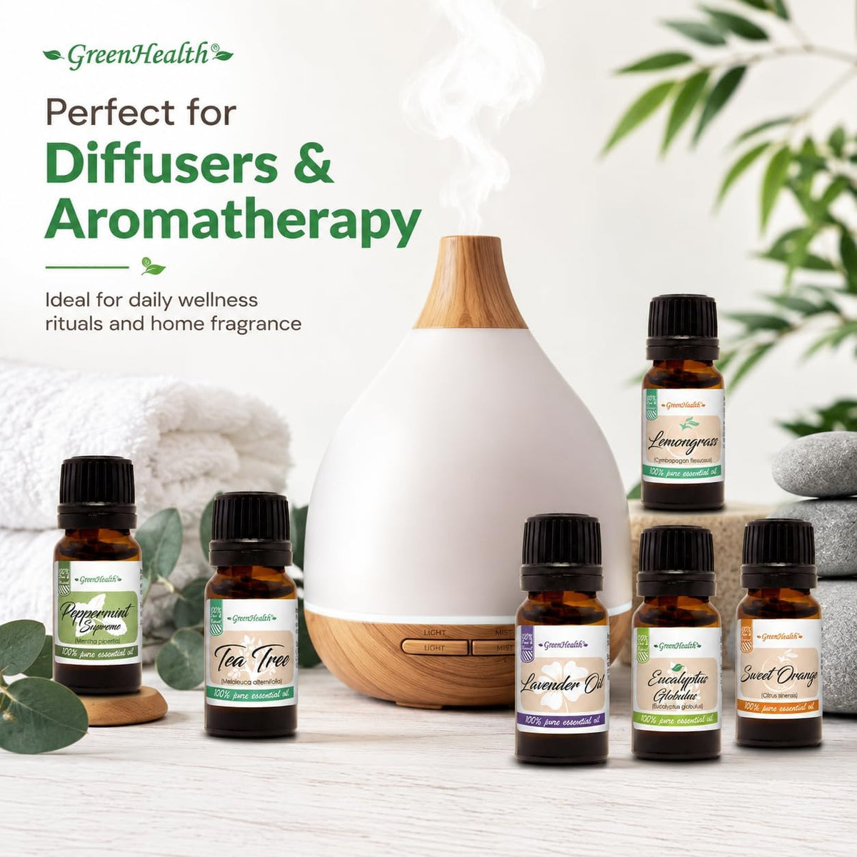 GreenHealth Top 6 Essential Oil Gift Set