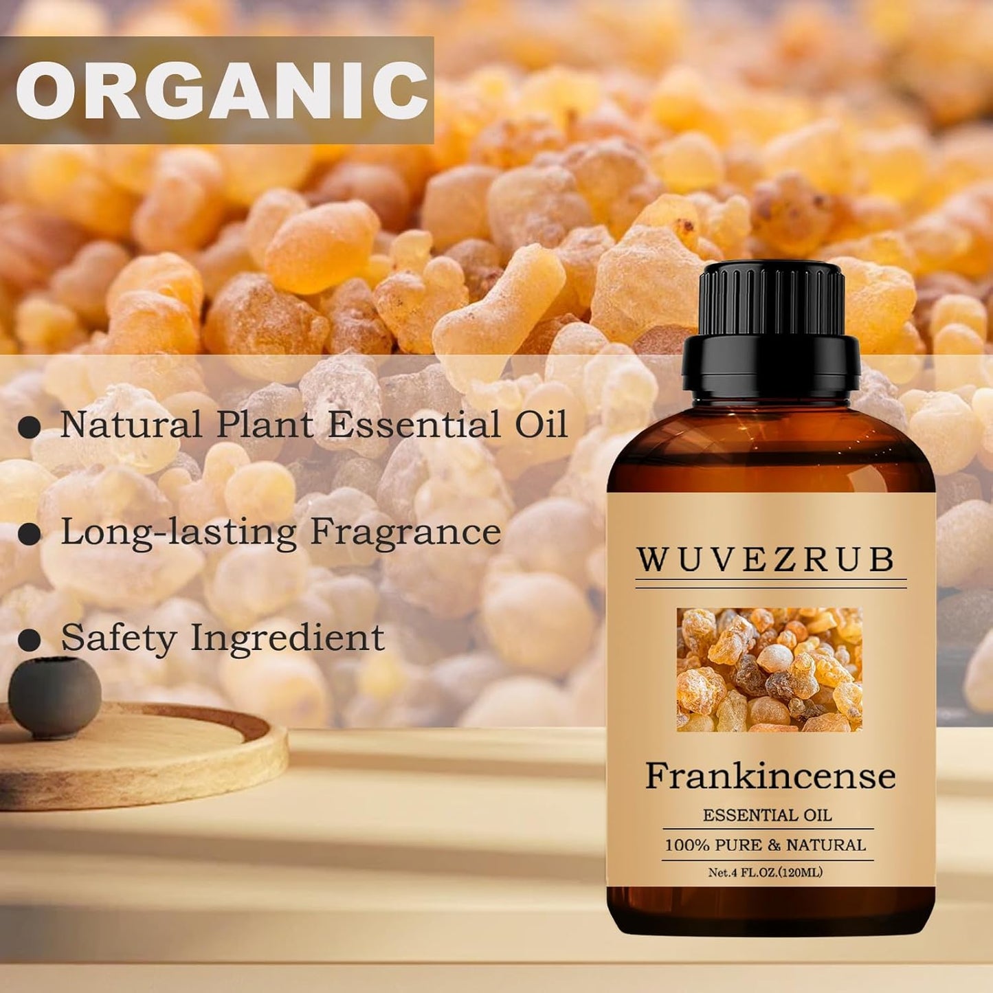 Frankincense Essential Oils 120ML, 100% Pure and Natural Essential Oil for Aromatherapy Diffuser - 4 Fl Oz/Frankincense