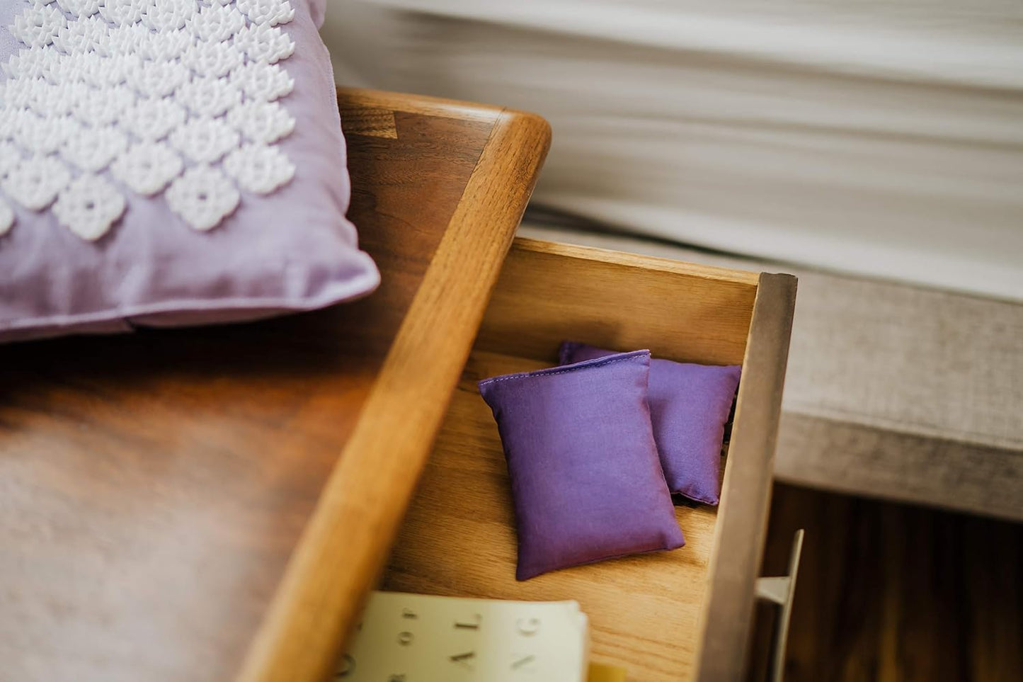 Kanjo Lavender Sachet Refills - 2 Pack - Natural Lavender Scented Sachet Bags for Pillows, Closets, Drawers & Bathrooms