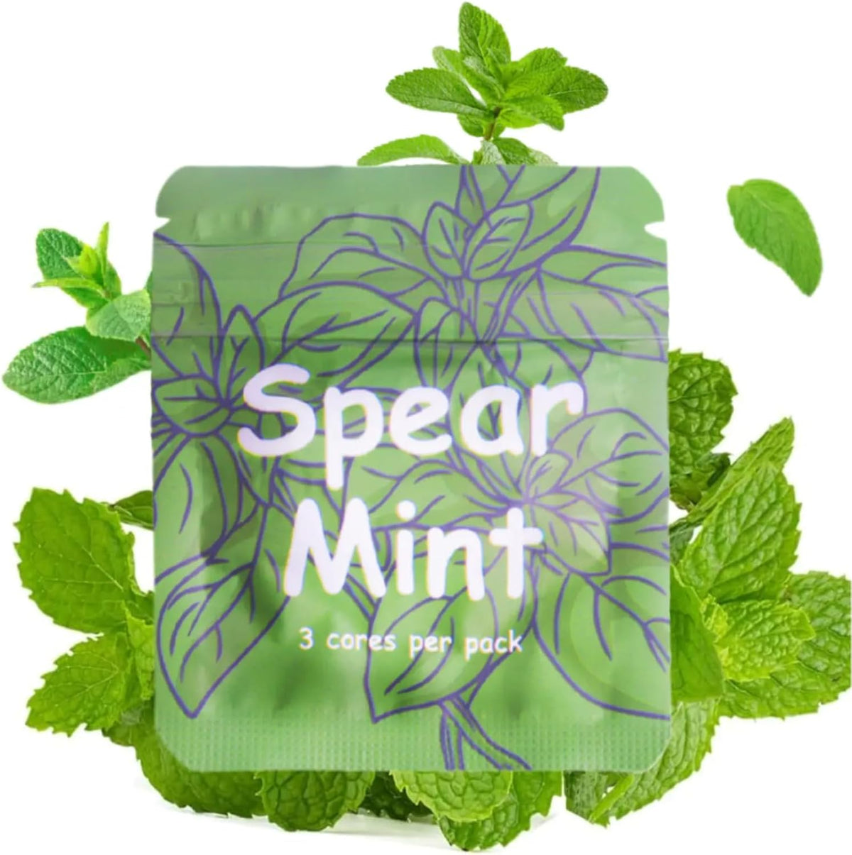 1 Pack Plant-Based Spearmint Essential Oil Cores for Necklace Diffusers - 5.5mm x 30mm Aromatherapy Inserts