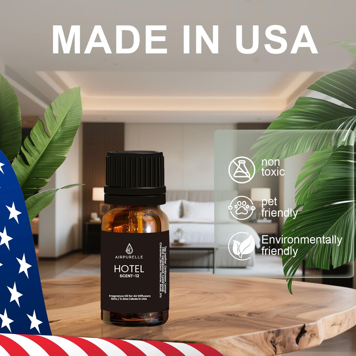 AirPurelle Hotel Diffuser Oil Scent-12 Sumptuous Leather Warm Sandalwood Iris Fragrance Oil for Ultrasonic and Waterless Diffusers DIY 2 Pack (2 * 0.34 fl oz) My Way Scent
