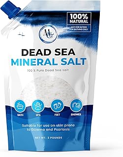 Dead Sea Salt for Bath & Foot Soak – Magnesium Bath Salt, Mineral Salt for Stress Relief & Skin Care – More Minerals Than Epsom Salt – Pure Unscented Fine Grain Bath Salts for Men & Women