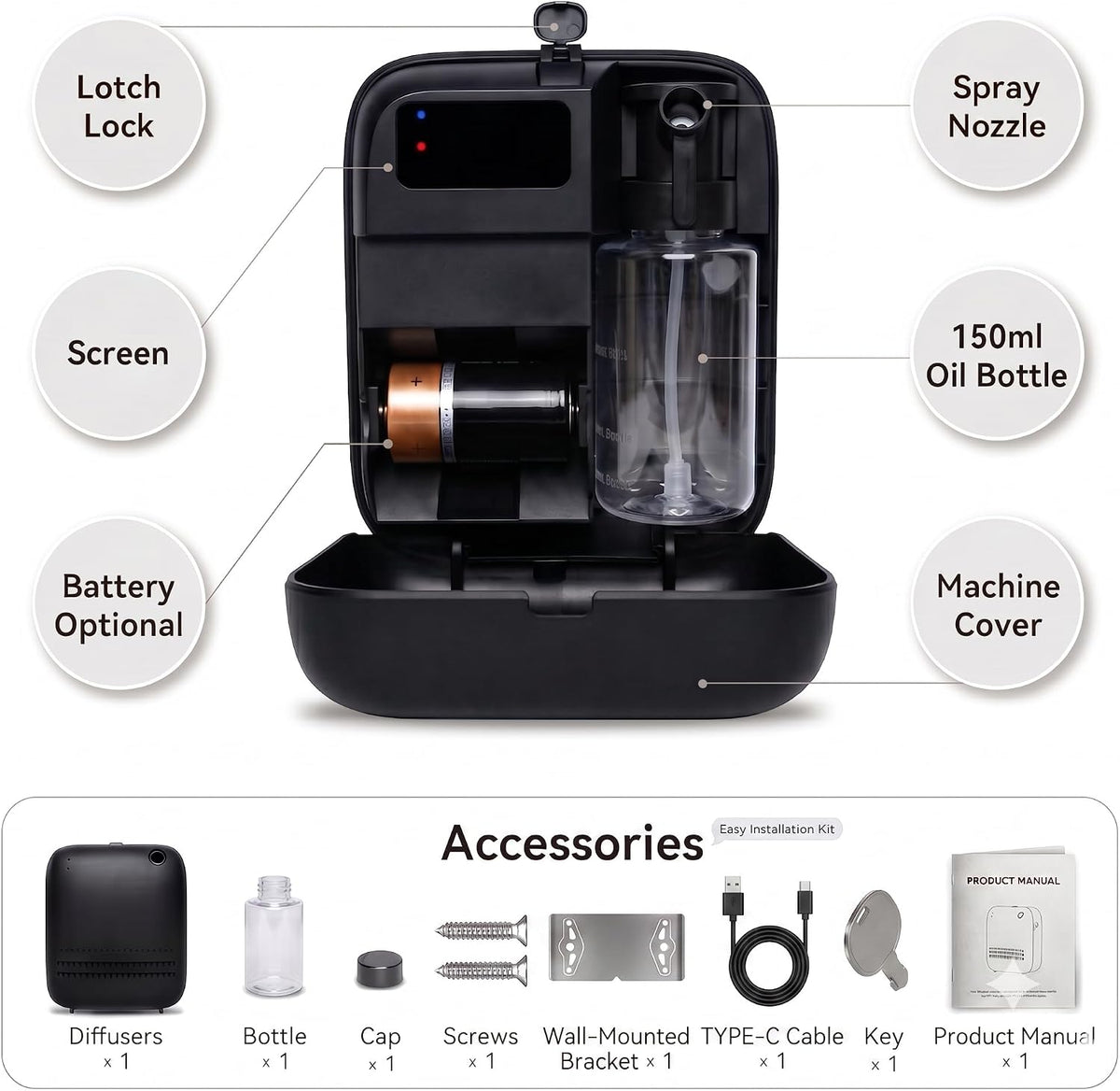 Battery Waterless Essential Oil Diffuser
