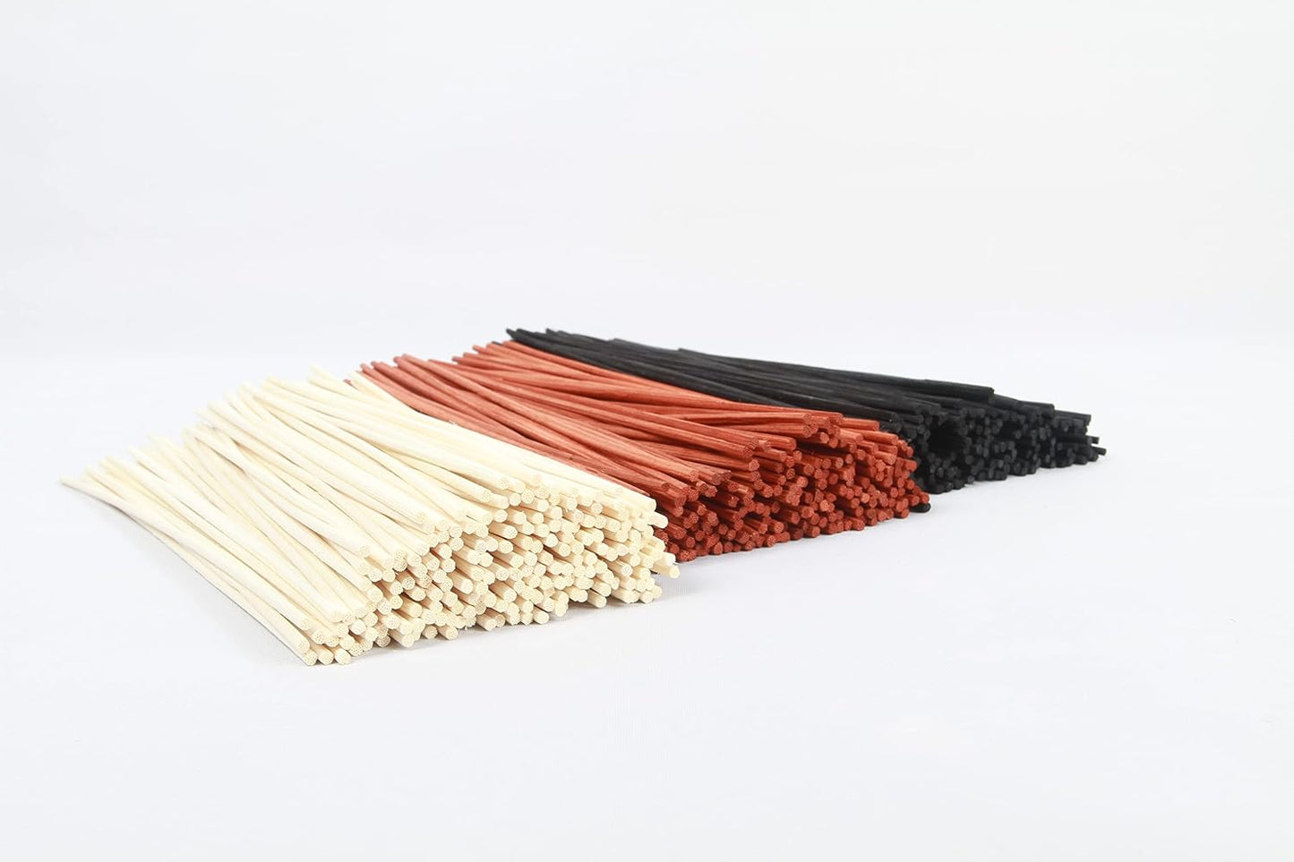 120PC Reed Diffuser Sticks,Diffuser Refills,Natural Rattan Essential Oil Aroma Refill Wood Sticks for Spa, Home,Office (Black and Orange and Natural)