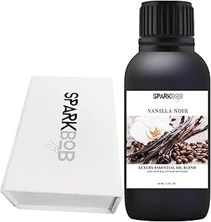 Luxury Essential Oil Blend Therapeutic Grade Aromatherapy Oil for Diffuser, Massage, Spa & Relaxation | Stress Relief & Wellness Gift Ready Packaging 1Fl Oz (Vanilla Noir)
