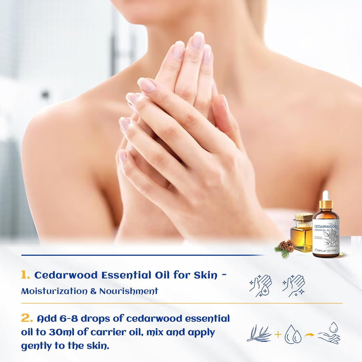 HIQILI Cedarwood Essential Oil for Hair