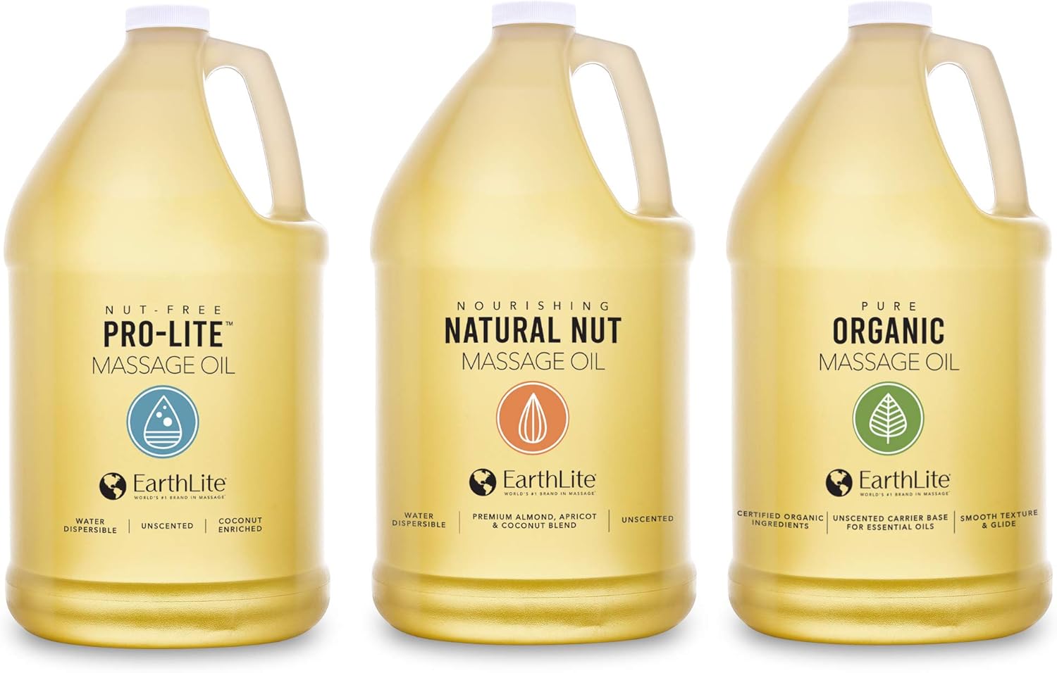 EARTHLITE Massage Oil PRO-LITE – Plant-Based, Nut-Free, Unscented, High Performing