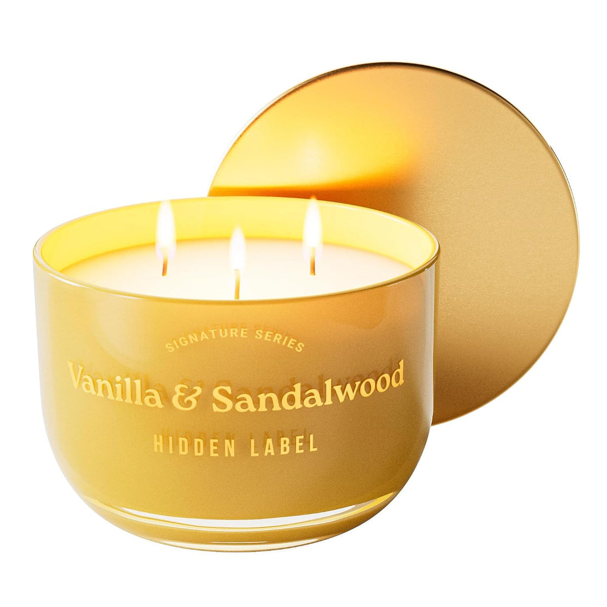 Hidden Label Vanilla Sandalwood Scented Candle