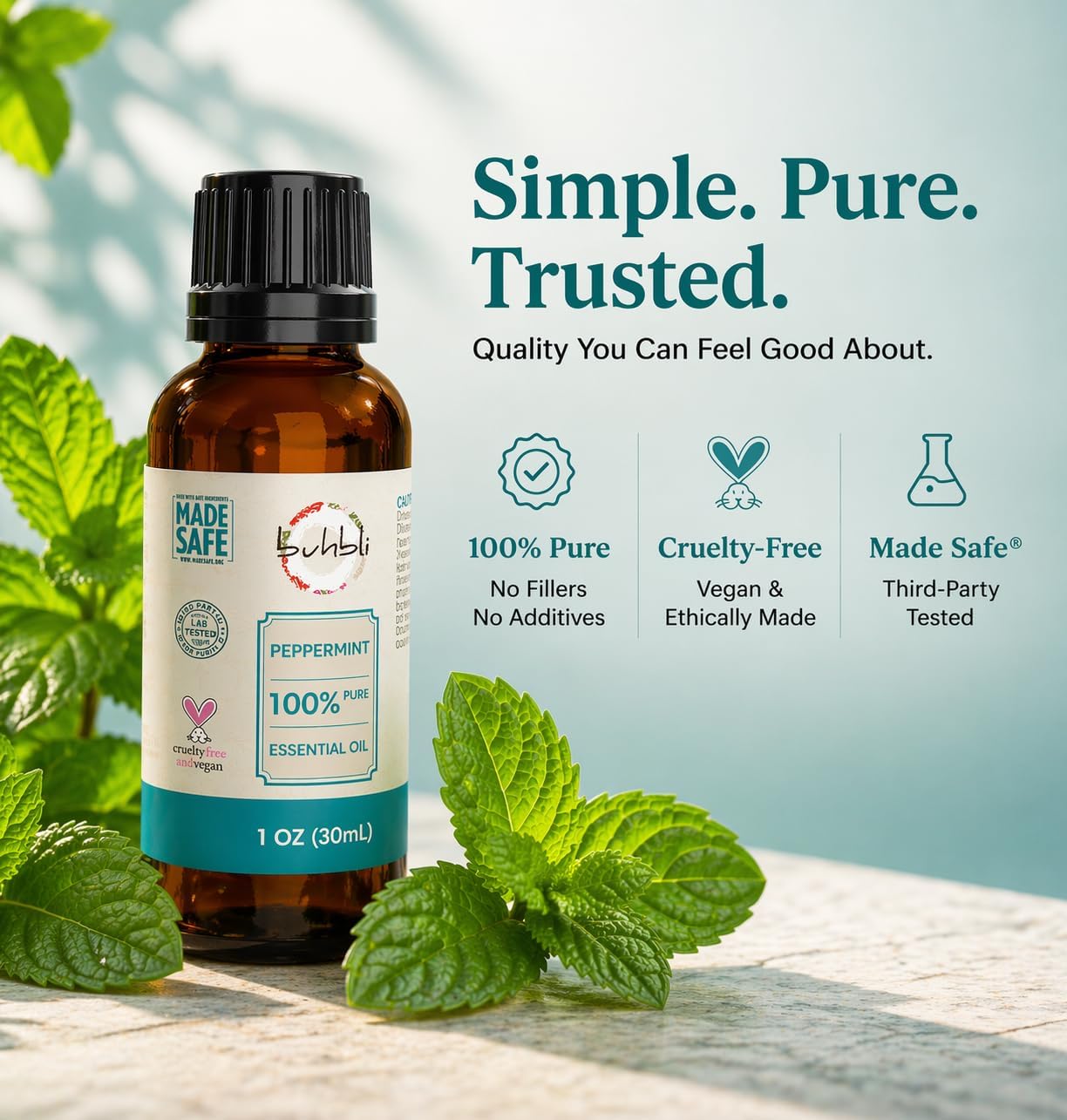 Peppermint Oil 100% Pure – Peppermint Essential Oil (30ml), Mentha Piperita, Steam Distilled, Essential Oil for Aromatherapy