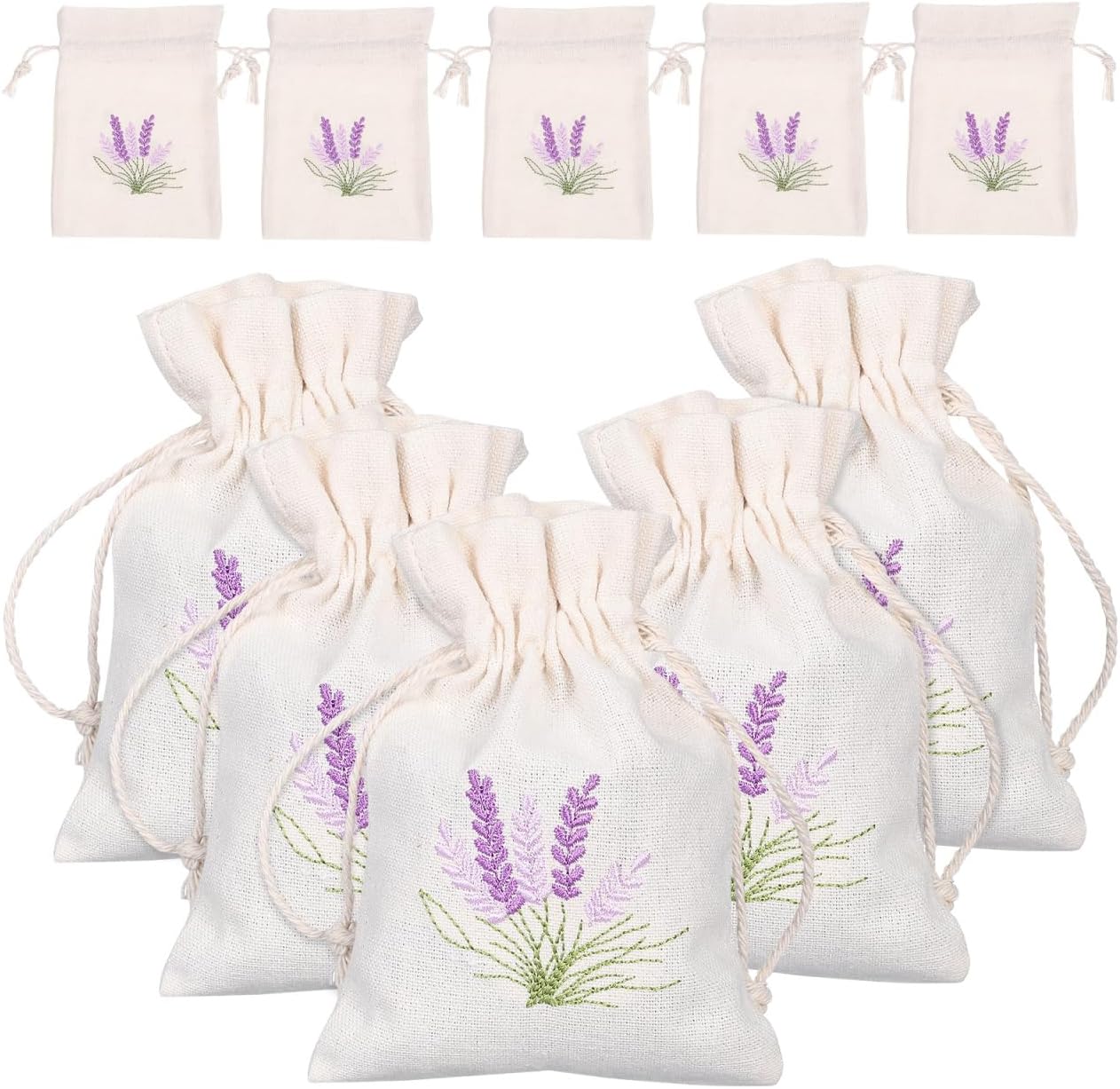 Zerodeko 10pcs Lavender Sachet Bags Empty, Sachet Bags Empty for Lavender, for Fragrance Dried Flower Storage Jewelry Gift Packing 5.51X3.93X0.19In
