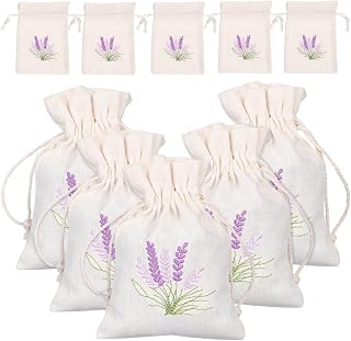 Zerodeko 10pcs Lavender Sachet Bags Empty, Sachet Bags Empty for Lavender, for Fragrance Dried Flower Storage Jewelry Gift Packing 5.51X3.93X0.19In