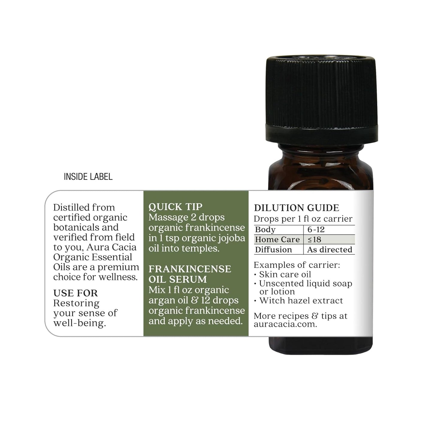 Aura Cacia Organic Frankincense Essential Oil 0.25 fl. oz.