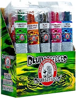 Blunteffects Hand-Dipped Incense Sticks - Premium 180-Pack Variety Set, 15 Different Scents, 11" Long, USA-Made Aromatherapy with Long Burn Time (15 Pack, 180 Total Sticks)