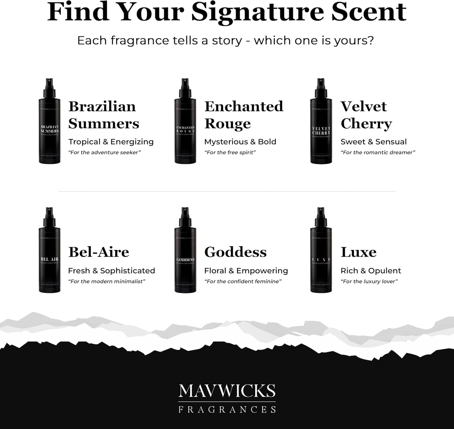 Mavwicks Fragrances - (Enchanted Rouge) Linen & Room Spray (8oz) – Bedroom & Home Fragrance Mist, Long-Lasting Freshness To Brighten Up Your Space, Fabric & Air Freshener, Aromatherapy Scent Spray