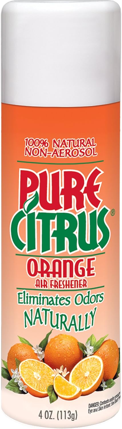 Pure Citrus NA228-6 All-Natural Non-Aerosol Odor Eliminator (Orange) Pack of 6, 4 oz