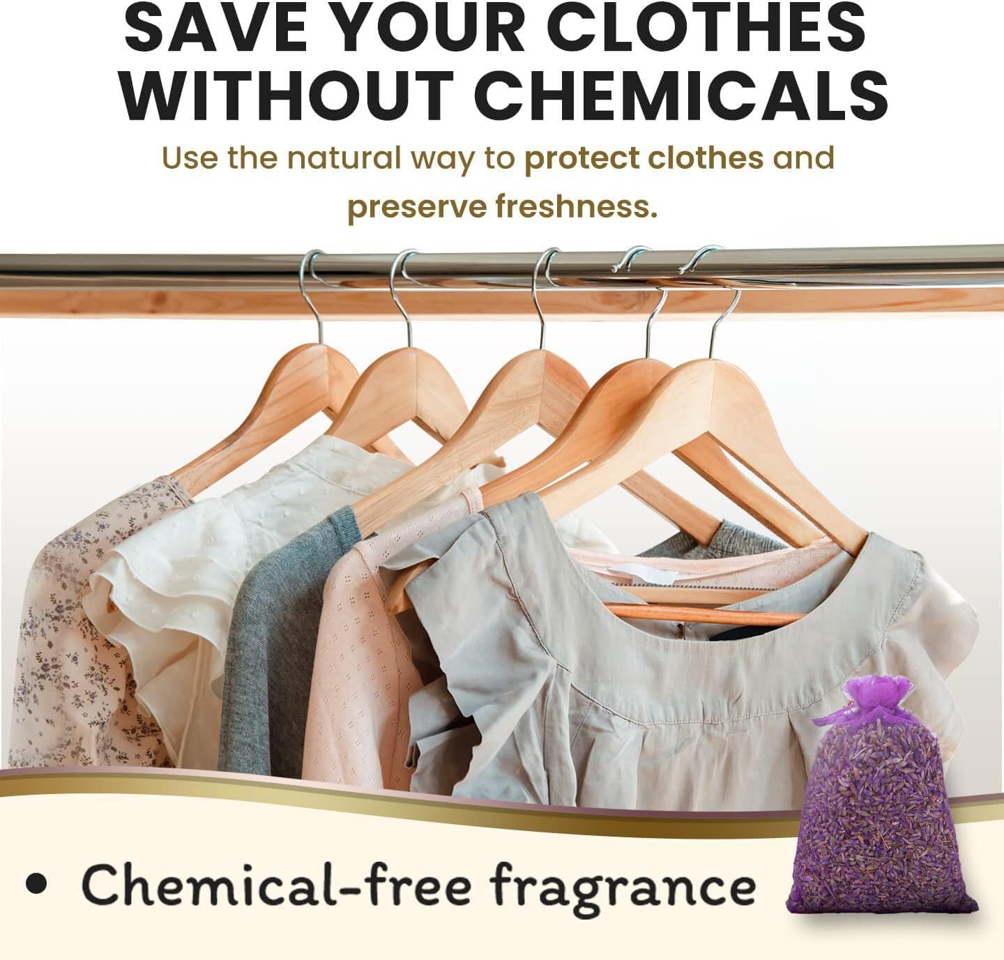 10 Lavender Sachet Bags, Fully Stuffed Scented Sachets, Perfect for Closets, Drawers, Cars, Gym Bags, or Anyplace that Needs to Smell Better