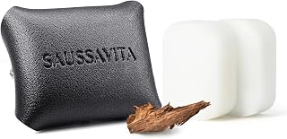Car Air Freshener Diffuser Vent Clip 2 Pack, Car Fresheners Rose Sandalwood Scented Leather Design, Car Diffuser Flower Scented for 30 days Long Lasting Black