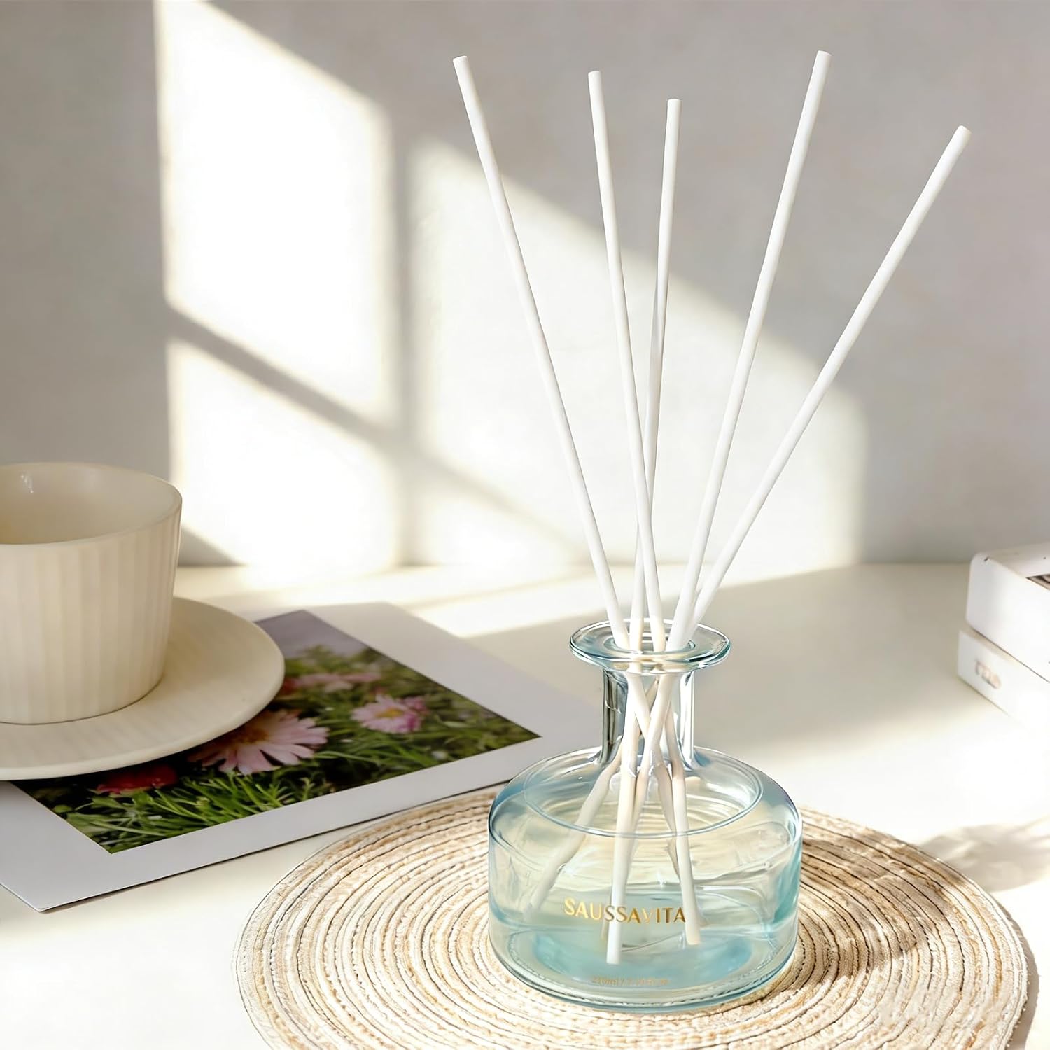 11 inch Diffuser Sticks 100 Pack, Diffuser Reeds Sticks Refill for Home and Bathroom, Diffuser Reeds Sticks for Scented Diffuser White