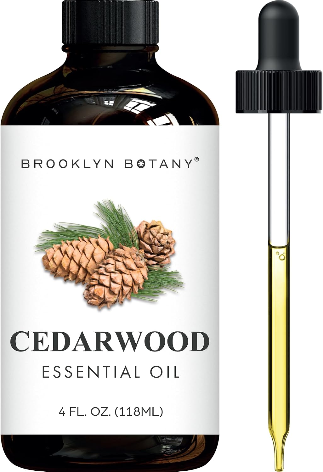 Brooklyn Botany Cedarwood Essential Oil - Huge 4 Fl Oz