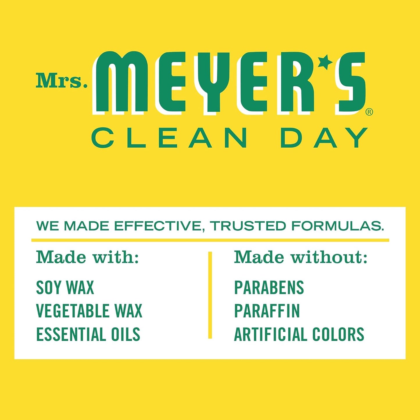 MRS. MEYER'S CLEAN DAY Soy Aromatherapy Candle, 35 Hour Burn Time, Made with Soy Wax and Essential Oils, Honeysuckle, 7.2 Oz