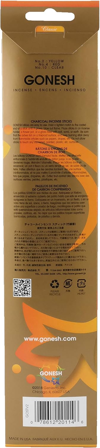 Gonesh GOSTV2 Classic Variety 2 (2,4,10) Incense Sticks
