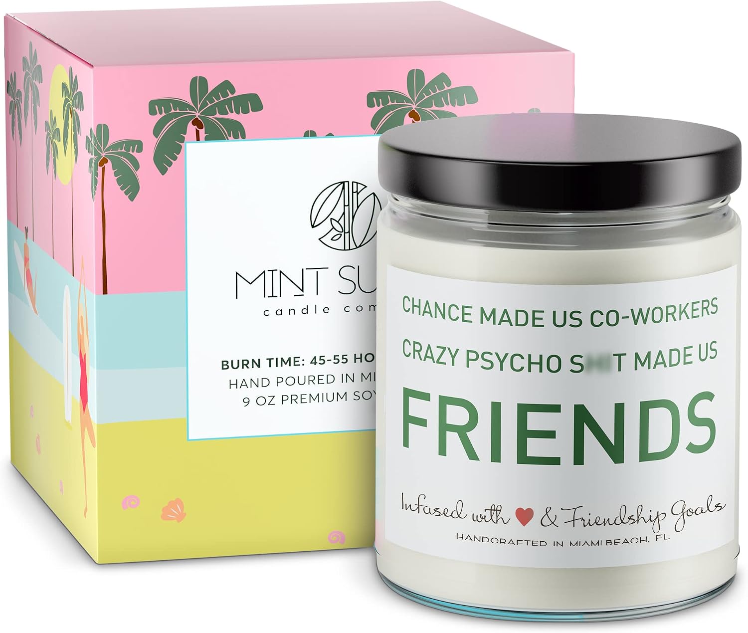 Candles for Coworkers - Funny Gift for Coworker - Hand Poured in The USA - 9 oz - Cute Christmas Friendship Gifts Ideas
