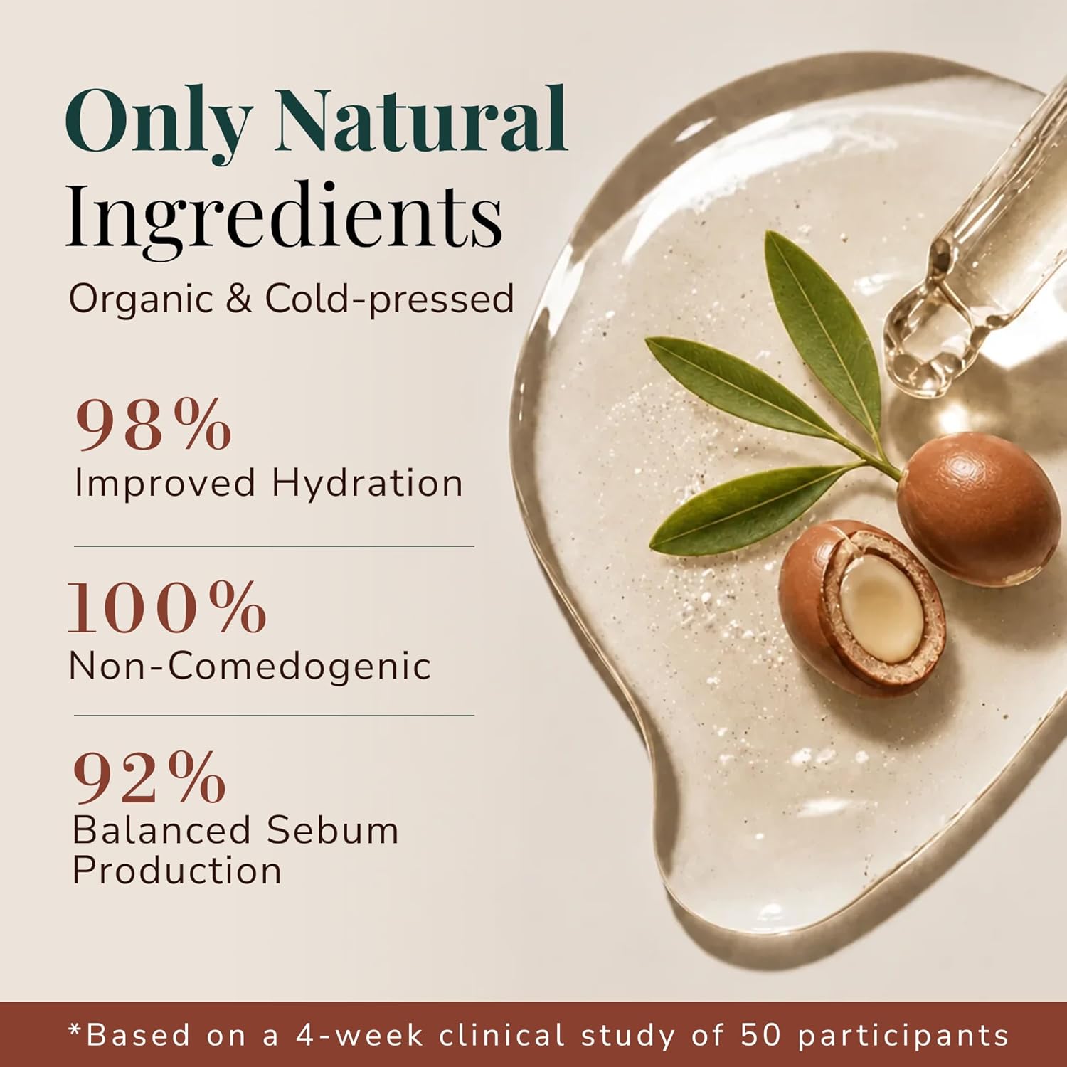 Ella & Eden Organic Jojoba Oil – USDA Certified, Cold-Pressed, 100% Pure & Unrefined, Hexane-Free Oil for Face, Skin, Hair & Nails – 4 Fl Oz Glass Bottle
