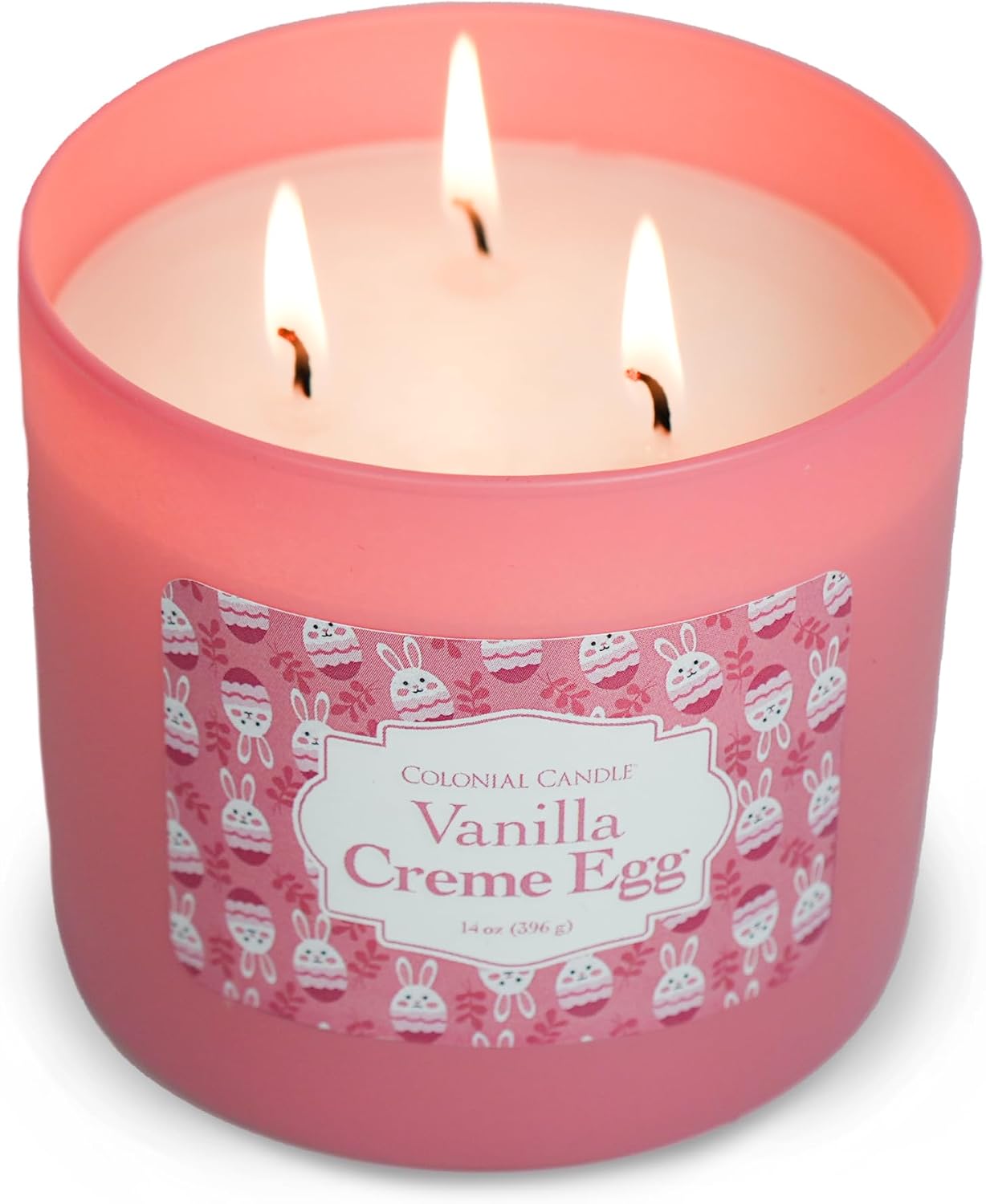 Colonial Candle Vanilla Creme Egg Scented Jar Candle, Easter Collection, 3 Wick, 14 oz - Up to 60 Hours Burn, Easter Candle, Made in the USA