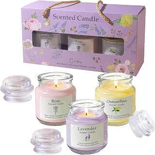 2026 Scented Candles for Women, 8.5oz(3x80g),Soy Wax Aromatherapy Candles for Girls Birthday,3 Votive Candles for Stress Relief, Graduation Gift.