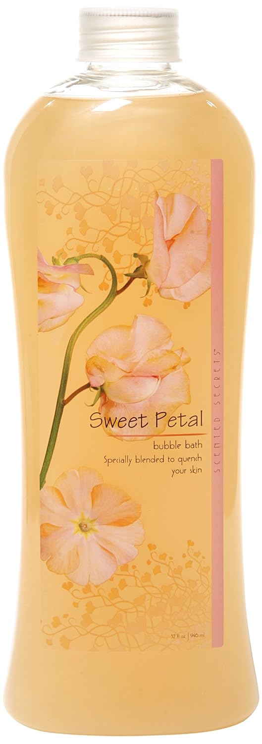 Bubble Bath, 32 Oz Large Bulk Bottle | Luxurious Bubble Bath for Adults & Kids | Relaxing & Moisturizing | Refreshing Cucumber, Sweet Petal
