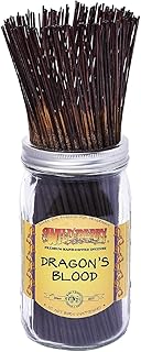 Wild Berry Incense Sticks - Dragon's Blood - Exotic Earthy Fragrance with Sandalwood and Musk - Hand Dipped in the USA (100 Count)