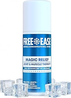 FREE EASE Magic Relief Roller - Light Solution | Roll On Gel for Muscle Recovery, Joint, Back, Shoulder, Knee & Neck Support | Fast Acting Menthol Topical Gel Roll On - Made in USA