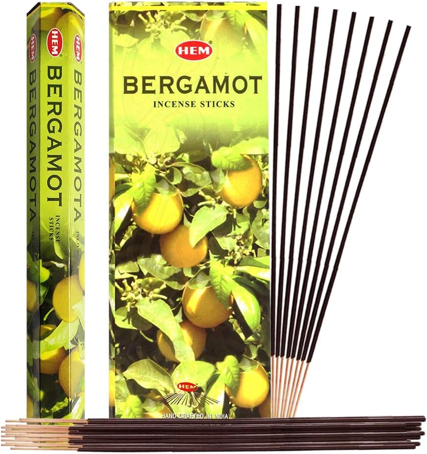 Bergamot Incense Sticks and Incense Stick Holder Bundle Insence Insense Hem Incense Sticks