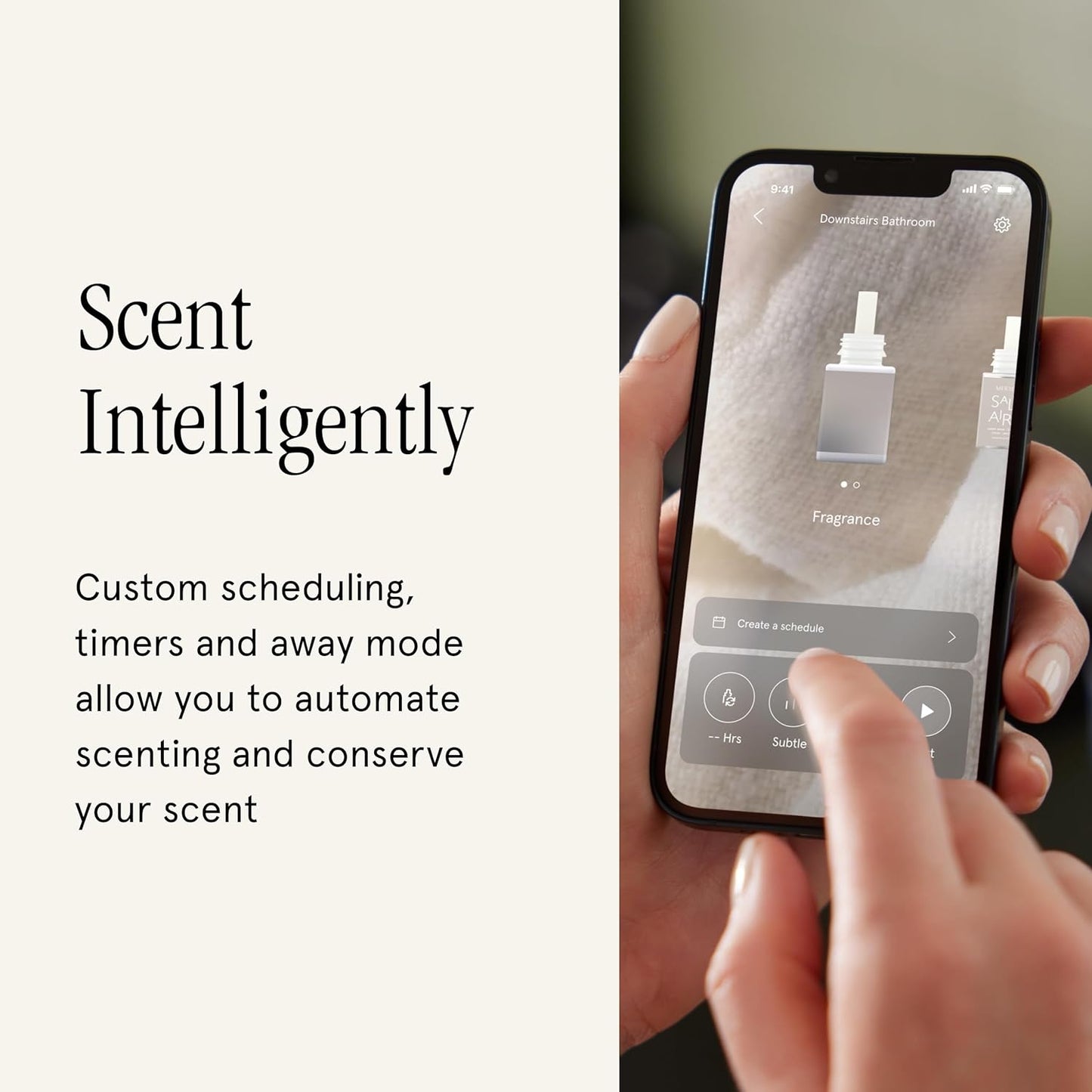 Pura Plus Smart Home Fragrance Diffuser for Large Spaces - Adjust Scent Intensity, Set Schedules, Timers & More in Pura App - Fragrances Sold Separately - White