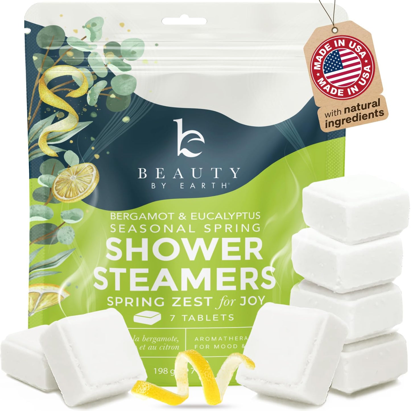 Shower Steamers Aromatherapy - USA Made with Natural, Organic Ingredients & Eucalyptus Essential Oil, Large Shower Bombs, Energizing Sport Shower Tablets for Men & Women, Unique Self Care Gifts