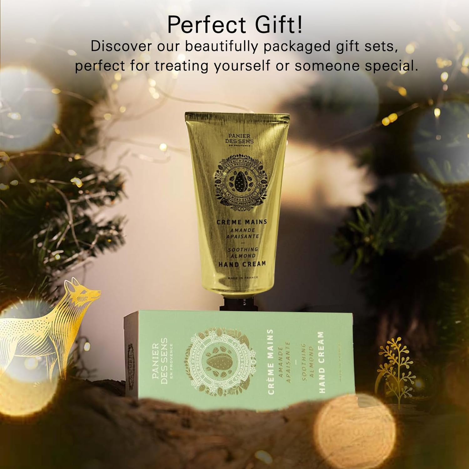 Panier des Sens – Sweet Almond Hand Cream – Moisturizing Hand Lotion for Dry Skin – Premium French Hand Cream, Softening Care for Women, 97% Natural Ingredients, 2.5 Fl Oz