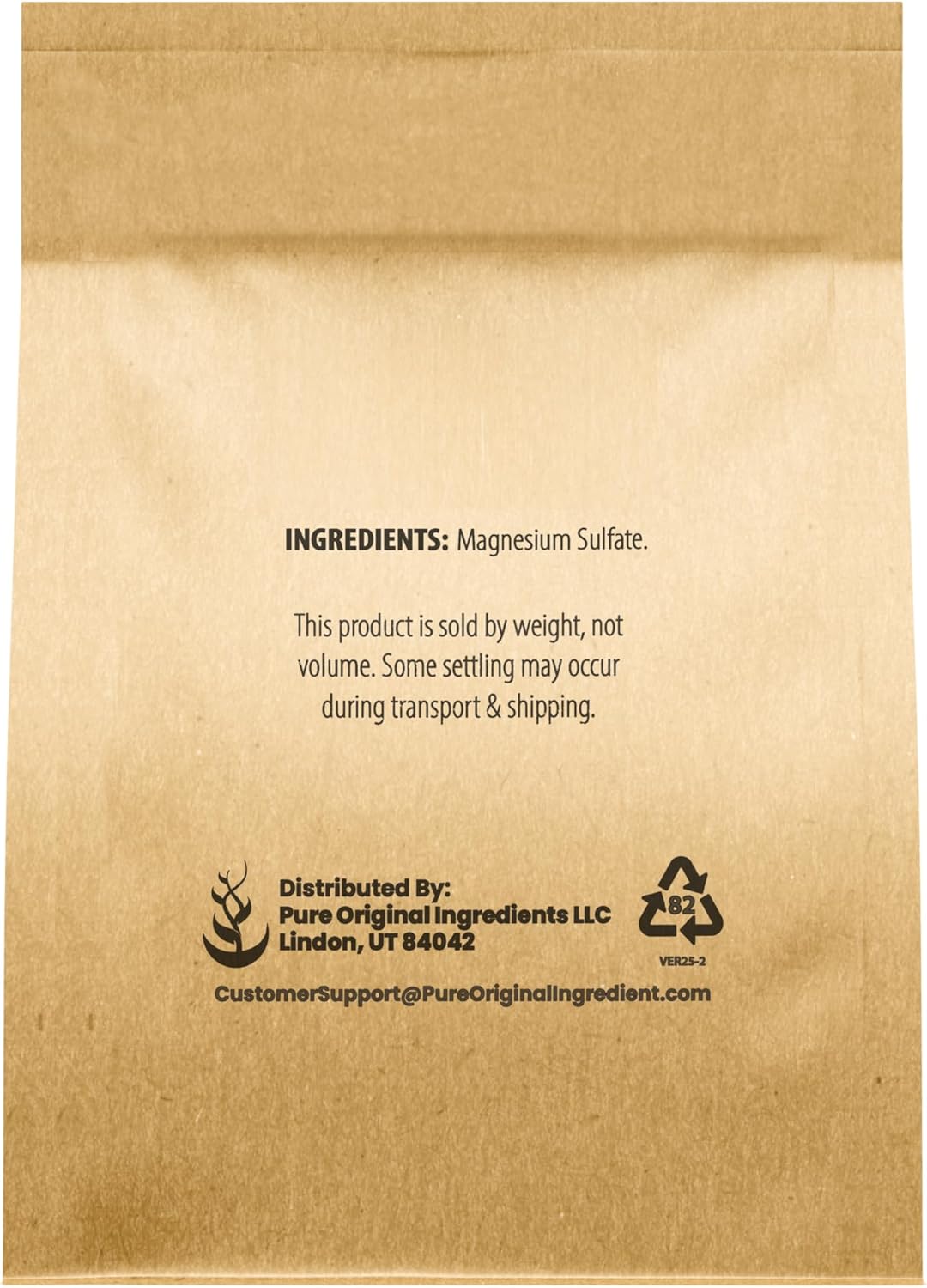 Pure Original Ingredients Epsom Salt Pure Magnesium Sulfate, Food Grade, Soaking Solution (1 Pound)