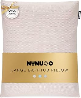Bath Pillows for Tub Neck and Back Support,Bathtub Cushion backrest headrest Neck Pillow,tub Pillow for Bathtub,3D Mesh Core,Breathable,Quick-Drying,Ergonomic Comfort (Pearl