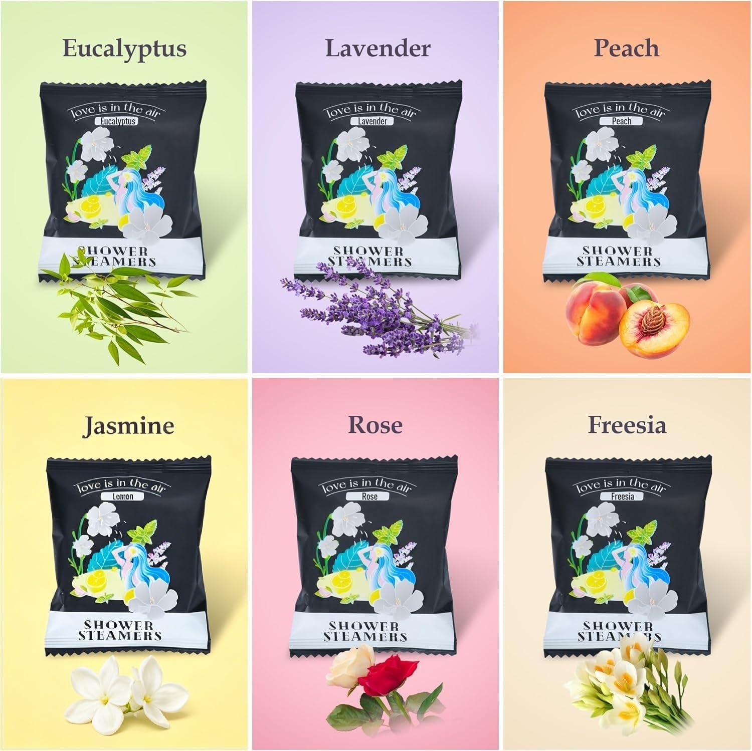 48pcs Aromatherapy Shower Steamers - Relaxation Birthday Christmas Set for Women and Men, Shower Bombs Tablets for Stress Relief and Self Care, Luxury Home Spa