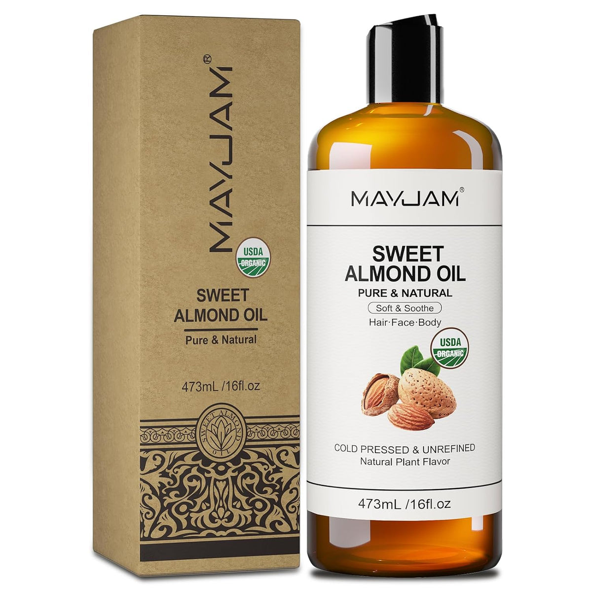 MAYJAM Organic Sweet Almond Oil