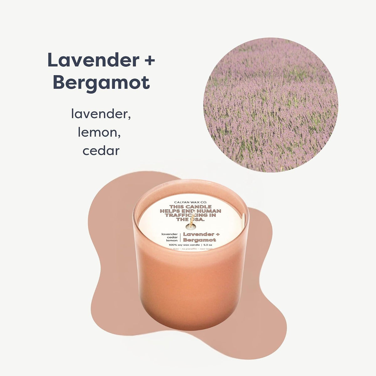 Calyan Wax Co. Dignity Series Lavender & Bergamot Scented Candle