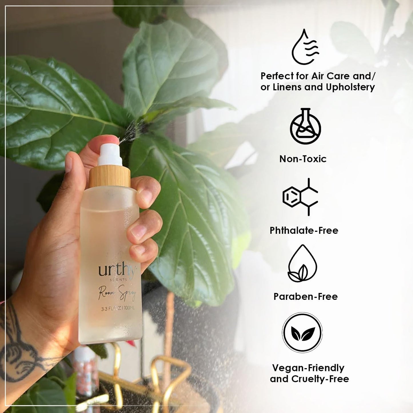 Room and Linen Sprays, Room Air Freshener Spray, Long Lasting Air Freshener Spray for Home and Bathroom, Refreshing Bed Linen Spray, Essential Oil Natural Fabric Spray (Ocean Sea Salt)