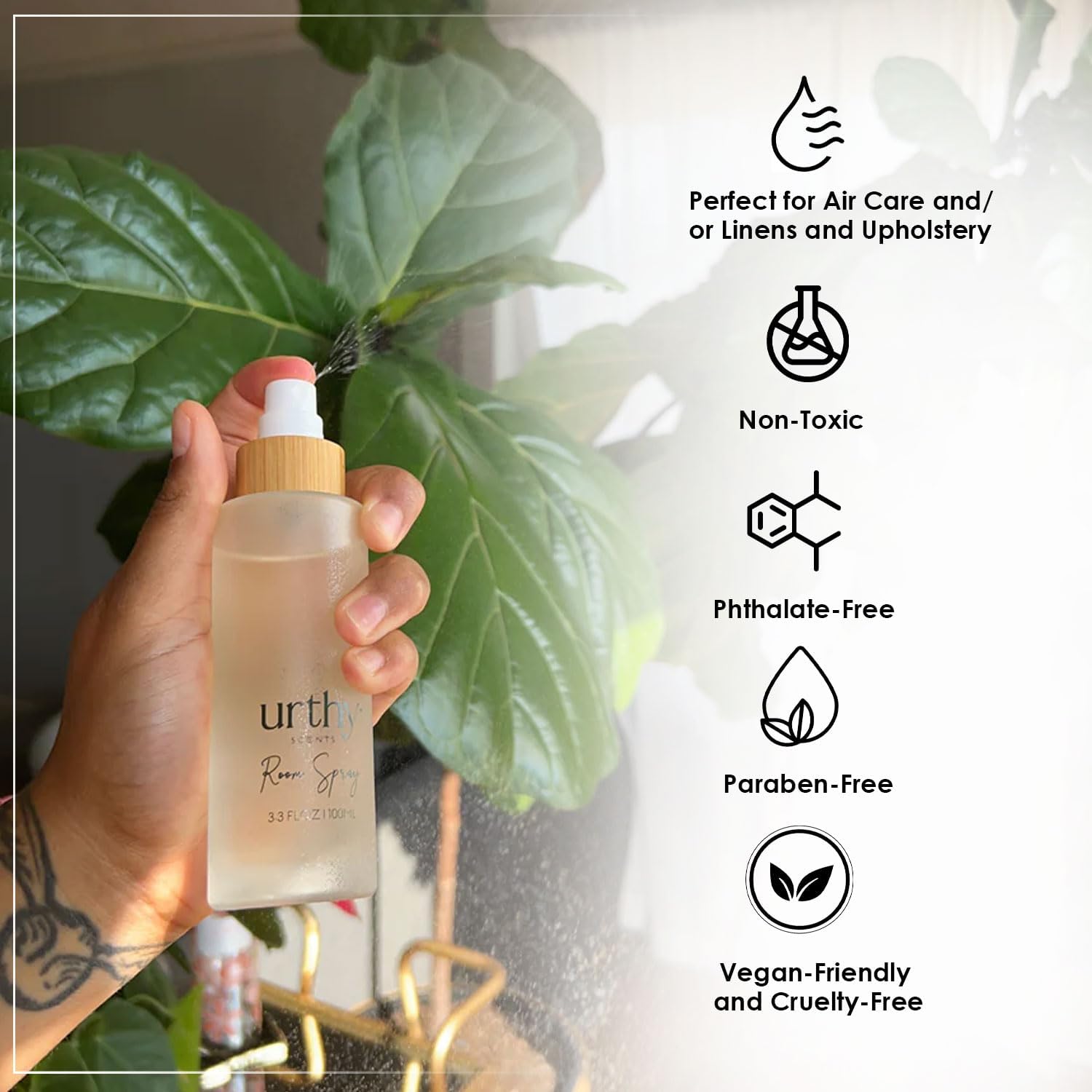 Room and Linen Sprays, Room Air Freshener Spray, Long Lasting Air Freshener Spray for Home and Bathroom, Refreshing Bed Linen Spray, Essential Oil Natural Fabric Spray (Ocean Sea Salt)
