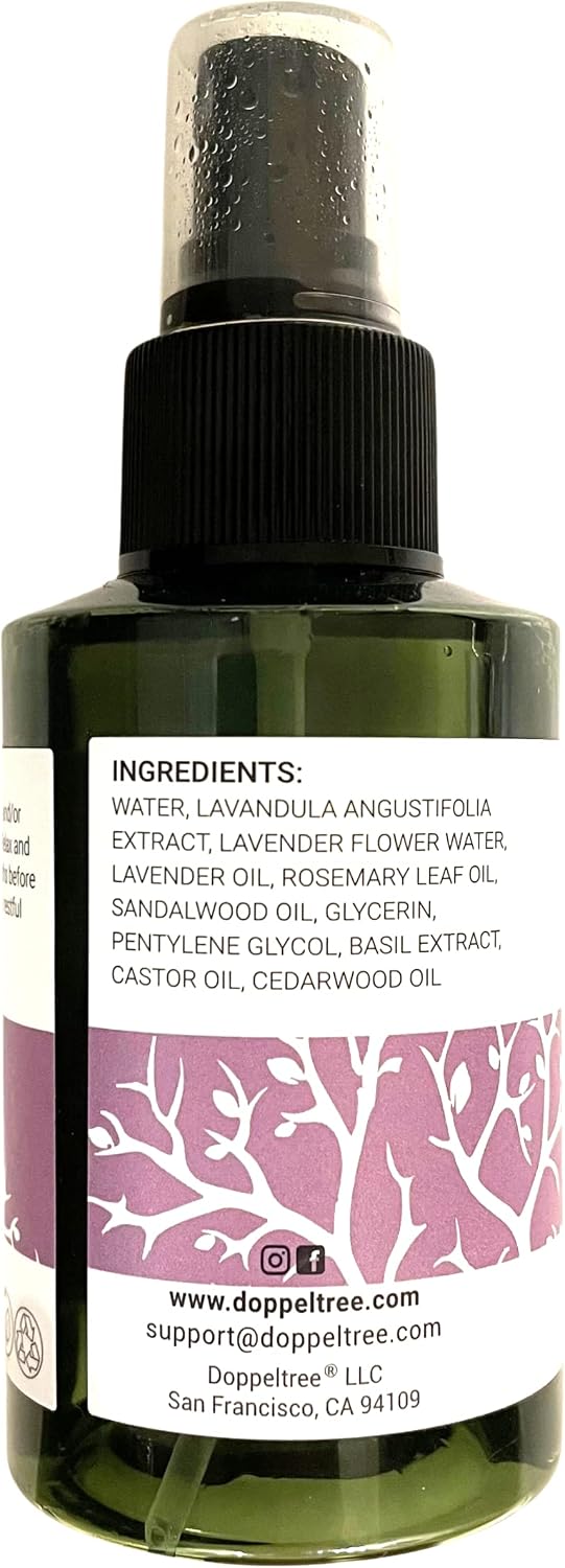 Doppeltree All Natural Pillow Spray for Sleep - Aromatherapy Lavender Mist for Acne and Linen Fabric Refresher with Essential Oil - Natural Sleep Aid