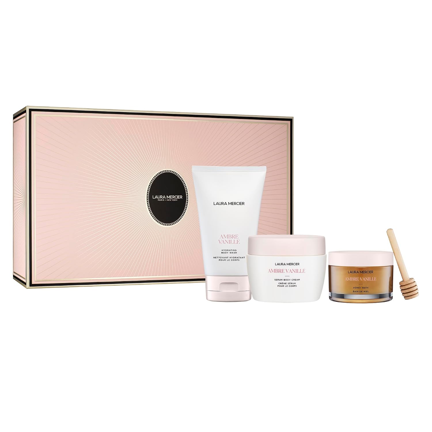 Laura Mercier Serum Body Cream, Moisturizing Serum-Infused, 48HR Hydration, Improves Skin Barrier, Soothes Dry Skin, Shea Butter and Squalane Intensely Nourishes, Bath & Body Set